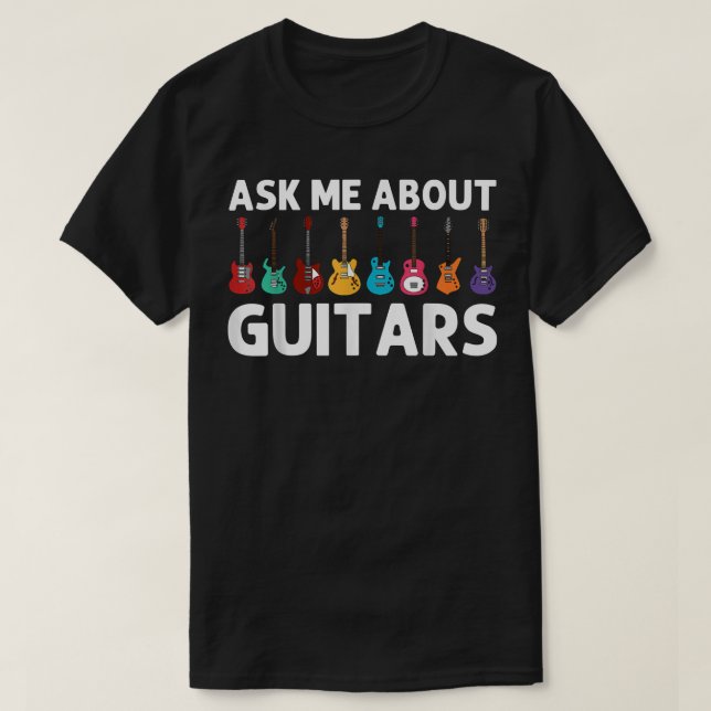 T-shirt Drôle Guitare Art Hommes Femmes Guitare Joueur Mus (Design devant)