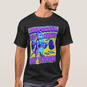 T-shirt Drôle Gym Lift Lourd Manger Trash Poids Oposs