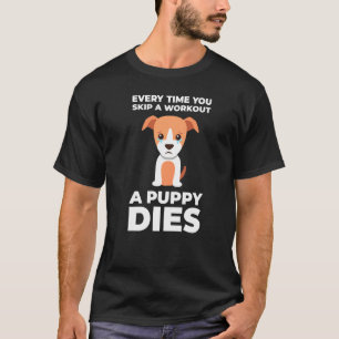 T-shirt Drôle Gym Motivation Chien