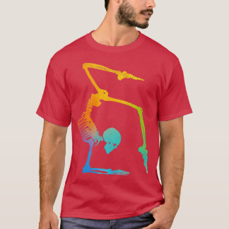 T-shirt Drôle gymnastique squelette gymnaste tumbling trai