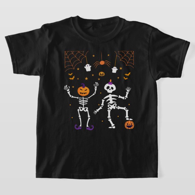 T-shirt drôle Hallloween Skeleton (Poser)