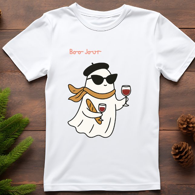 T-shirt Drôle Halloween Boo Jour (Boo Jour Paris. Cute chic ghost for halloween)