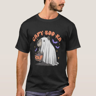 T-shirt Drôle Halloween Capybara Costume Fantôme Trick Ou