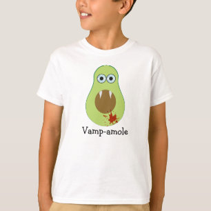 T-shirt Drôle Halloween Cartoon Vampire Avocado