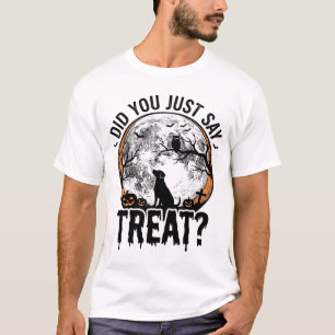T-shirt Drôle Halloween Chien Friandise Vintage Vector Des