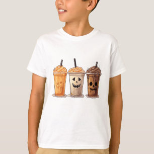 T-shirt Drôle Halloween Citrouille épice Latte café Chute
