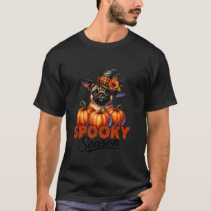 T-shirt Drôle Halloween éffrayante saison mignon Carlin ma