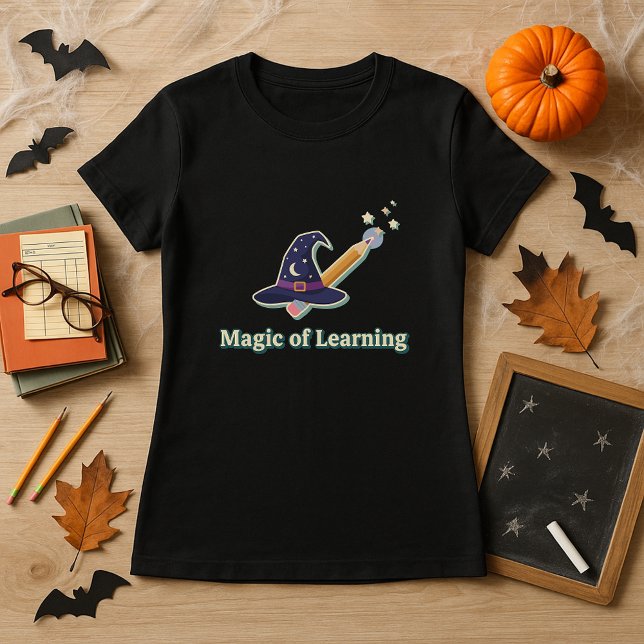 T-shirt Drôle Halloween Enseignant Cadeau Magie d'apprenti (Créateur téléchargé)