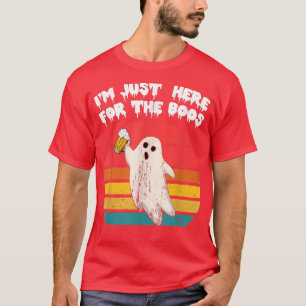 T-shirt Drôle Halloween Je suis juste ici pour le Boos Ret
