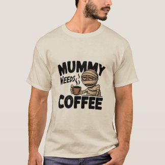 T-shirt Drôle Halloween maman a besoin de café