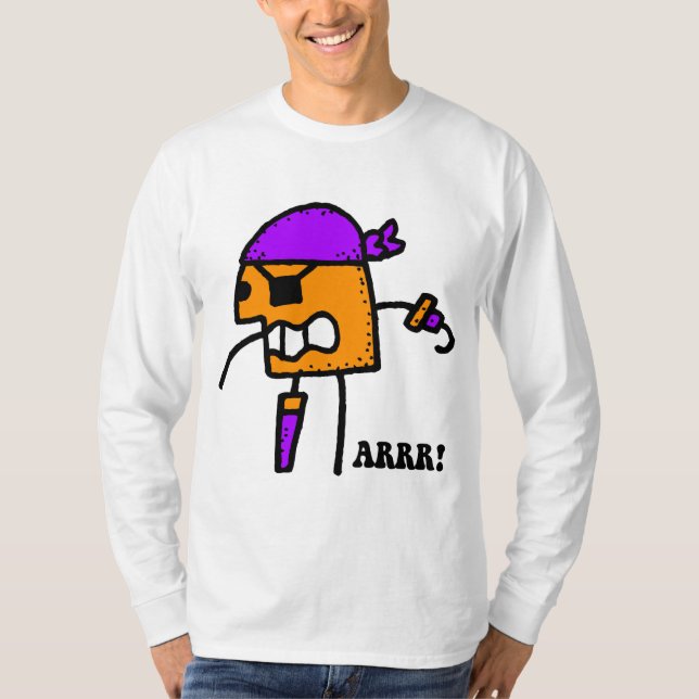 T-shirt Drôle Halloween pirate (Devant)