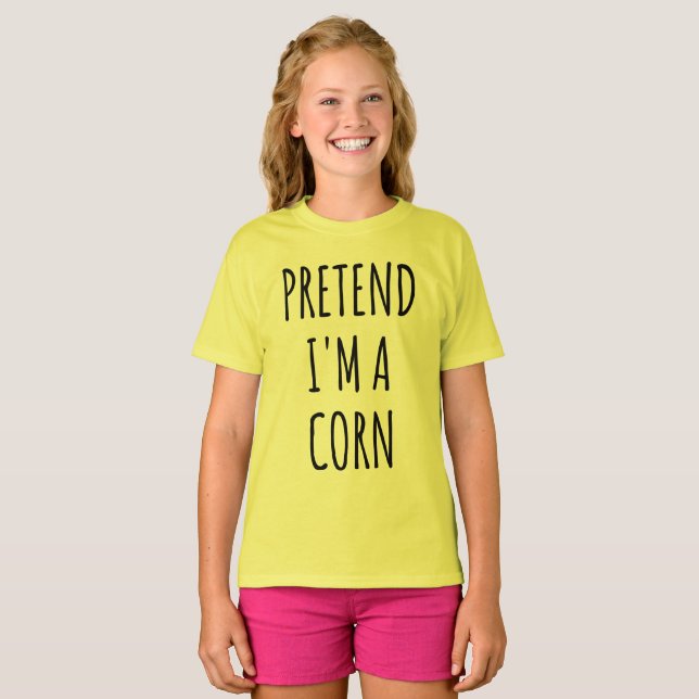 T-shirt Drôle Halloween - Prétendre que je suis un Corn (Devant entier)
