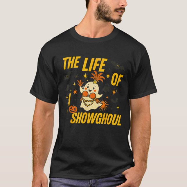T-shirt Drôle Halloween Showghoul Costume Fantôme Desi (Devant)