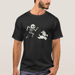 T-shirt Drôle Halloween Skeleton Dog