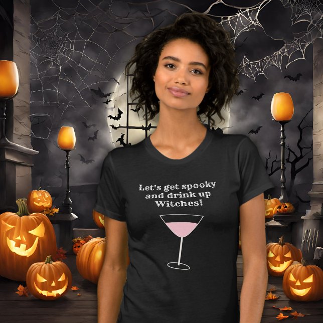 T-shirt Drôle Halloween sorcière Cocktail Éffrayant Femmes (Créateur téléchargé)