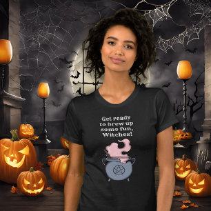 T-shirt Drôle Halloween sorcière Éffrayante brasse femmes
