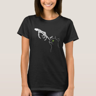 T-shirt Drôle Halloween Squelette main Poignée mignonne No