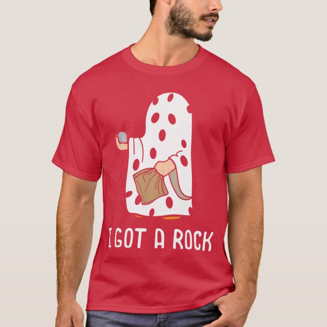 T-shirt Drôle Halloween Trick Ou Traiter Ghost Long Sleev (Devant)