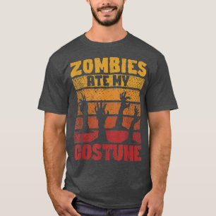 T-shirt Drôle Halloween Zombie Mange Monstres Zombies Mang