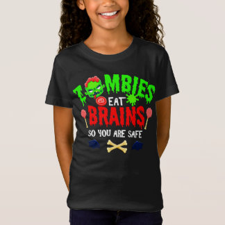 T-Shirt Drôle Halloween Zombies Mangez Le Cerveau Vous Ête
