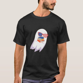 T-shirt drôle hallown fantôme rouge plus de livres