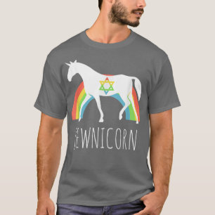 T-shirt Drôle Hanoukka arc-en-ciel juive licorne juive jui