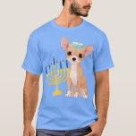 T-shirt Drôle Hanoukka Chanukah Chihuahua Amoureux des chi<br><div class="desc">Drôle Hanoukka Chanukah Chihuahua Amoureux des chiens Menorah juif.</div>