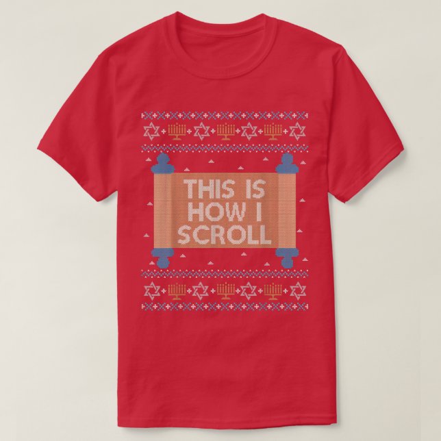 T-shirt Drôle Hanoukka laide doux cadeau juif Comment je S (Design devant)