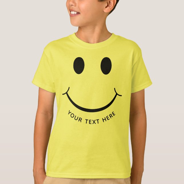 T-shirt Drôle Happy Face Ajoutez votre propre lumière de t (Devant)