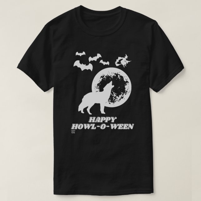 T-shirt drôle "HAPPY HOWL-O-WEEN 2" (Design devant)