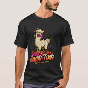 T-shirt Drôle Hawk Tuah Tuha Alpaca Lama Drôle Mème Viral