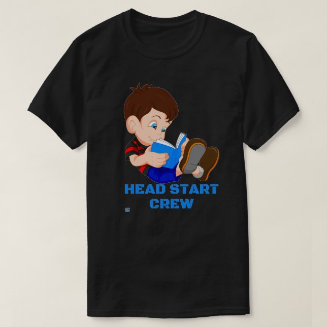 T-shirt drôle "HEAD START CREW" (Design devant)
