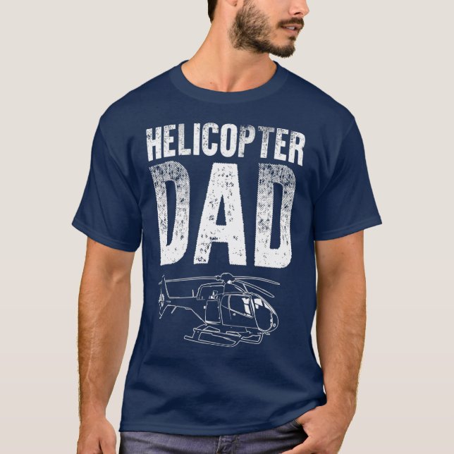 T-shirt Drôle Hélicoptère Papa Cadeau Pour Hommes Cool Par (Devant)