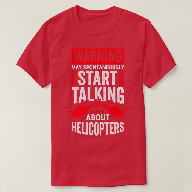 T-shirt Drôle Hélicoptère Pilote Mécanique Don (Design devant)