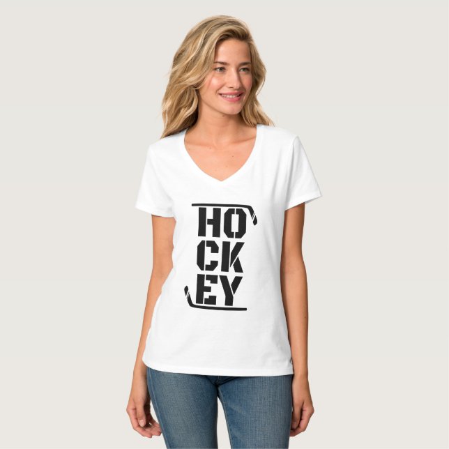 T-shirt Drôle Hockey (Devant entier)
