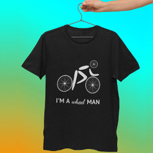 T-shirt Drôle homme de roue cyclable