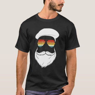 T-shirt Drôle Hommes Beard Beret Casquette Lunettes de sol