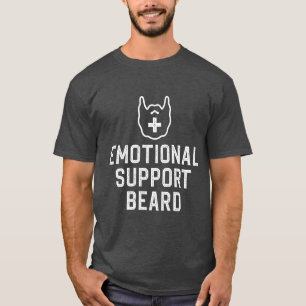 T-shirt Drôle Homme's Emotional Support Beard Joke Gift