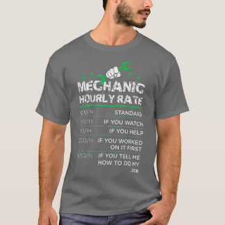 T-shirt Drôle Hommes Femmes Taux De Travail Mécanique Taux