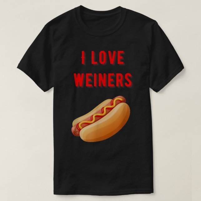 T-shirt Drôle Hot Dog Day Weiner Lover Ketchup Cadeau (Design devant)