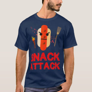 T-shirt Drôle Hot Dog Snack Attaque de nourriture Snacks
