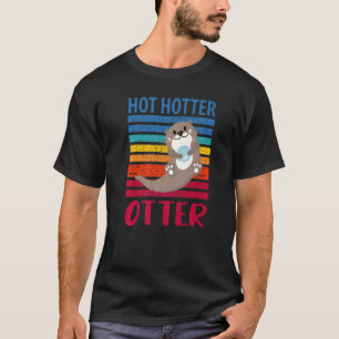 T-shirt Drôle Hotter Otter Otter Lot Dire Otte Poisson