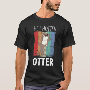T-shirt Drôle Hotter Otter Otter Lot Dire Otte Poisson