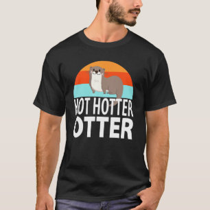 T-shirt Drôle Hotter Otter Otter Lot Dire Otte Poisson