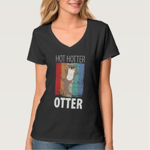 T-shirt Drôle Hotter Otter Otter Lot Dire Otte Poisson