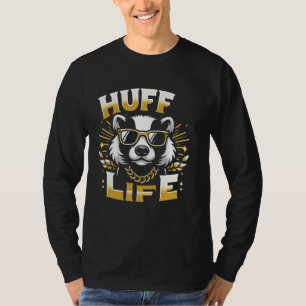 T-shirt Drôle Huff Vie Mignonne Hip Hop Blaireau Fouine H
