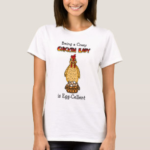 T-shirt Drôle Humour dame poule