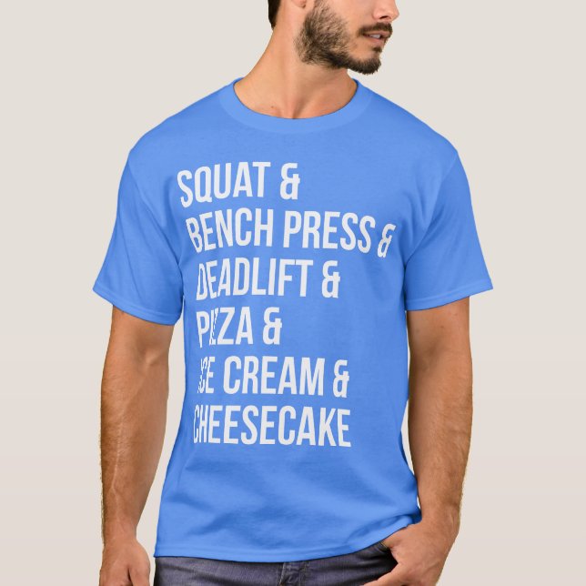 T-shirt Drôle Humour De Salle De Sport - Pizza, Crème De G (Devant)