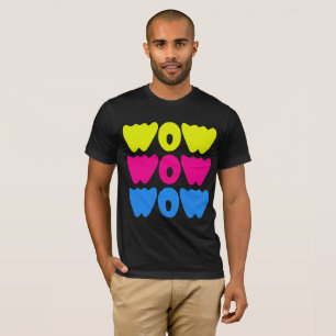 T-shirt Drôle humour WOW Dit Simple Typographie Graphique