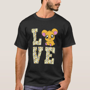 T-shirt Drôle I Love Hamsters Présente Mignonne Hamster Pe